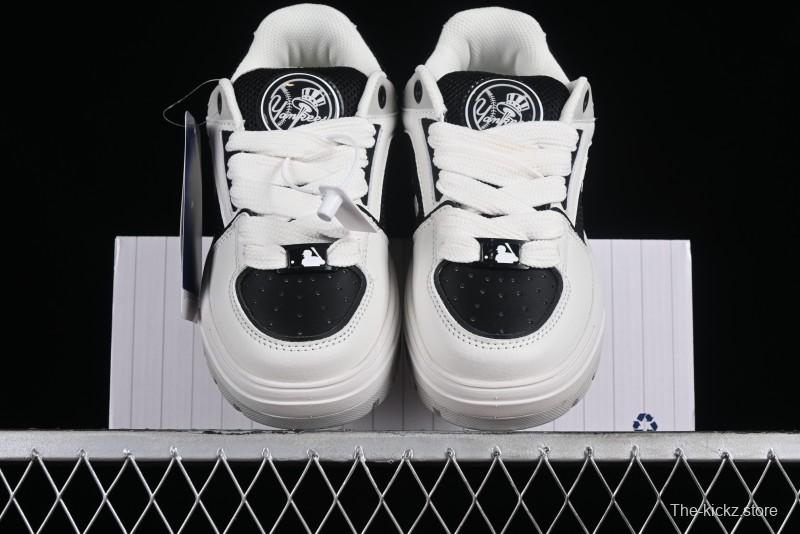 New York Yankees MLB Chunky Liner Wide Platform Sneakers with 6cm Height Increase - 3ASXCLW4N50BKS