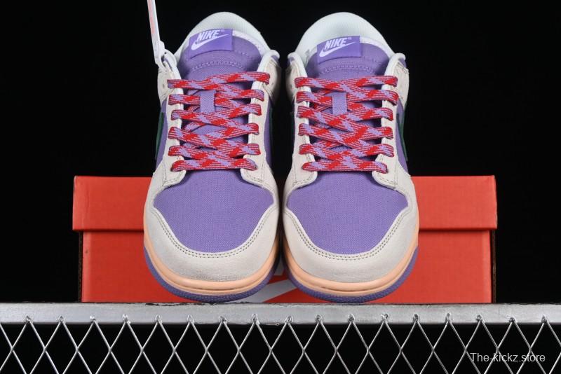 Nike SB Dunk Low Casual Skateboarding Shoes in Purple with Black Swoosh - HF5030-030