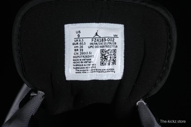 Nike Air Jordan 1 Low AJ1 Basketball Shoes in Grey Black with Red Swoosh - FZ4183-002