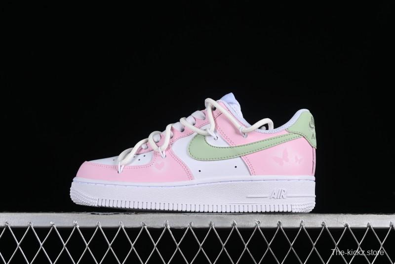 Nike Air Force 1 '07 Low Casual Sneakers with Dreamy Butterfly & Pastel Macaron Colorway - VV1998-013