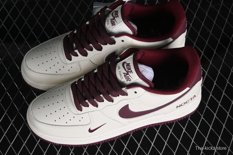 Nike Nocta x Nike Air Force 1 '07 Low Casual Sneakers with 3M Reflective Details and Full-Length Air Cushion - NO0224-022