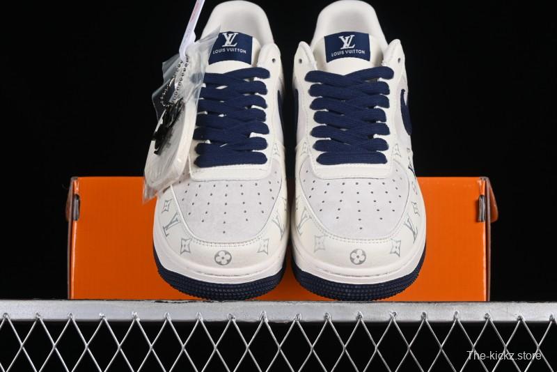 Nike Air Force 1 '07 Low LV Collaboration - Off White Navy Blue Casual Shoes CV1724-111
