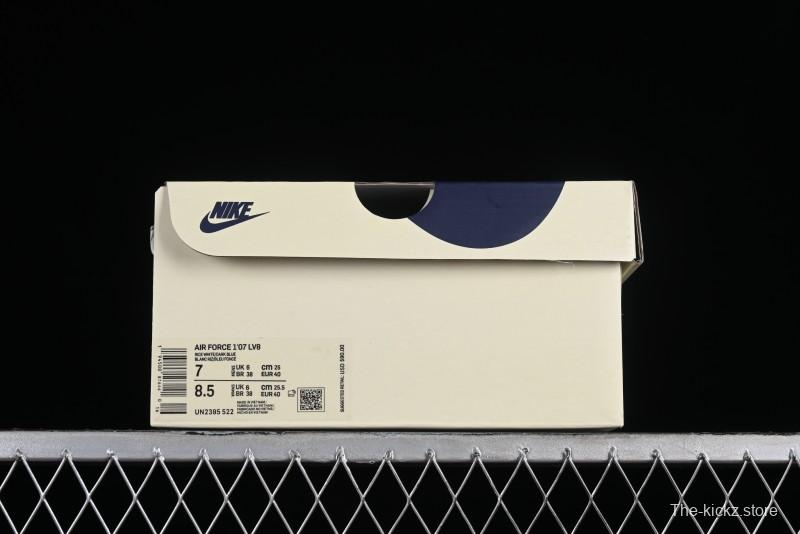 Nike Undefeated Air Force 1'07 Low Casual Sneakers in Deep Blue with Custom Leather and Reflective Details - UN2395-522