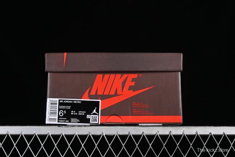 Nike Travis Scott x Jordan Cut The Check AJ1 Basketball Shoes with Velcro Strap - FZ8117-001