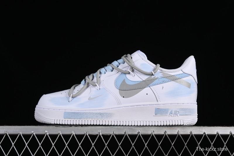 Nike Air Force 1 '07 Low Anime Theme Broken Swoosh Custom Spray Casual Sneakers - ZH0316-020