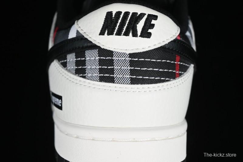 Nike SB Dunk Low Supreme Plaid Colorway Low-Top Casual Skateboarding Shoes - SP1098-071