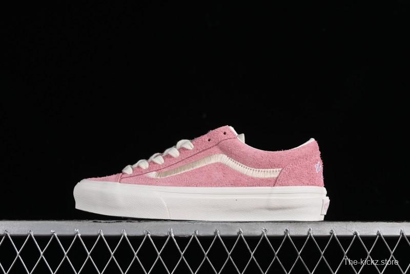 Vans Style 36 Low-Top Skate Shoes with Pink Embroidery - VN000CRPGRN