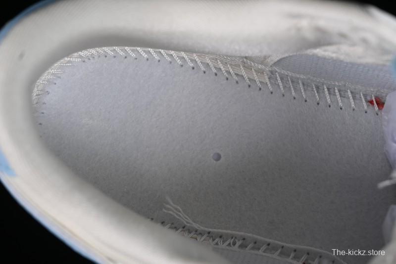 Stussy x Nike Dunk Low SB Skate Shoes in White with Light Blue Swoosh - DQ1098-380