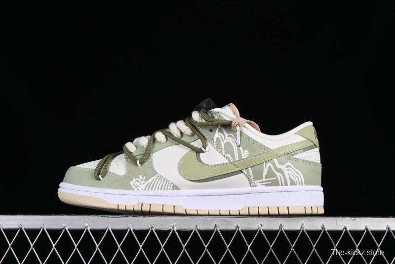 Nike Dunk Low FZBB Chinese Tea Gift Box Palace Longjing Tea SB Lace-Up Low-Top Casual Sneakers - DV0831-003