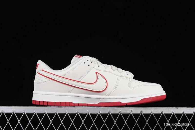 Nike SB Dunk Low Supreme Collaboration - Beige Red Mini Swoosh Anniversary Custom Low-Top Casual Skate Shoes - DJ2024-004