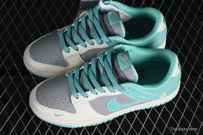 Nike SB Dunk Low BAPE Collaboration - Beige Grey Indigo Anniversary Custom Low-Top Casual Skate Shoes - BB8969-003