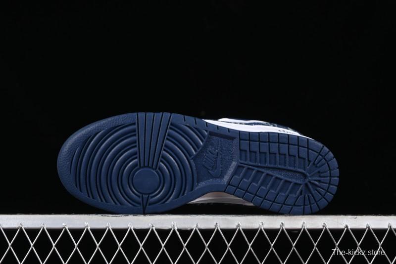 Nike SB Dunk Low LV Collaboration - Blue Midnight Elite Custom Low-Top Casual Skate Shoes - DD1391-122