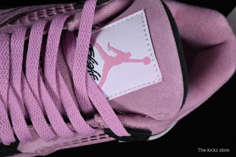 Nike Air Jordan 4 Retro Sneakers in Orchid Pink with Cement Grey Accents - AQ9129-501