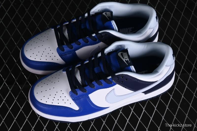 Nike SB Dunk Low Casual Skate Shoes in Black, White, and Blue - FQ8826-100