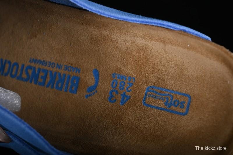 Birkenstock Arizona Soft Footbed Sandals with Suede Leather and Lambswool Lining - Original Blue