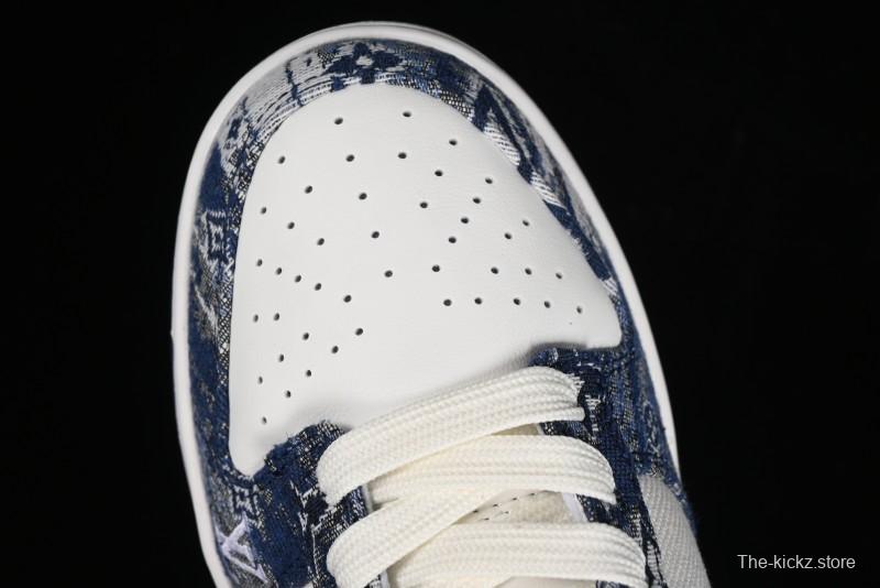 Nike SB Dunk Low LV Collaboration - Camo Mesh Anniversary High-End Custom Low-Top Casual Skate Shoes - JH8040-942