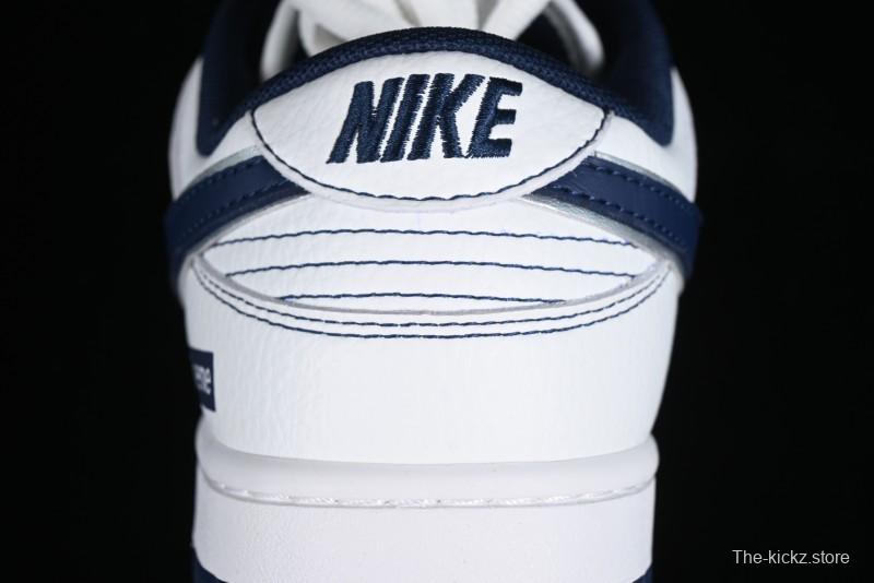 Nike Supreme x SB Dunk Low Collaboration - Navy Blue Anniversary High-End Custom Low-Top Casual Skate Shoes - DY1503-005