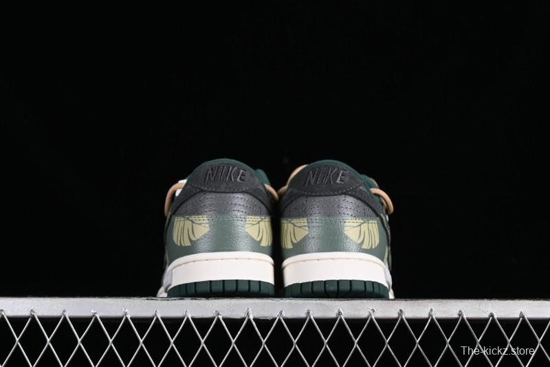 Nike Dunk Low Panda Prank Jungle Crossing - Green Wild Floating Abyss Beige Brown Green SB Lace-Up Low-Top Casual Skate Shoes - FD0350-133