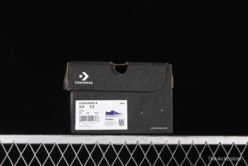 Converse One Star Retro Low-Top Skate Shoes in Purple Suede - 171586C