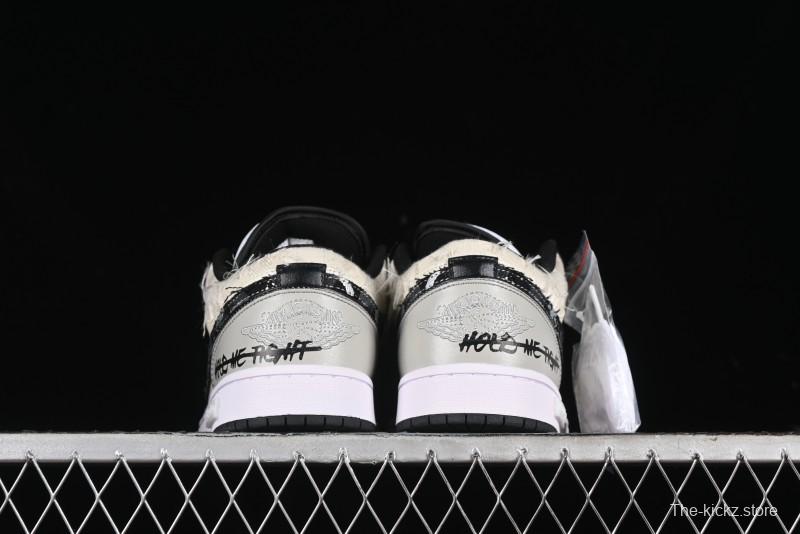 Nike Air Jordan 1 Low AJ1 Panda Prank Universe Exploration Custom Casual Sneakers - 553558-132