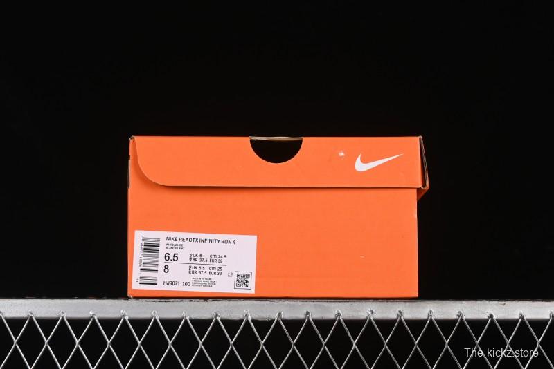 Nike ZoomX Infinity Run 4 Knit Upper Professional Cushioned Running Shoes - HJ9071-100