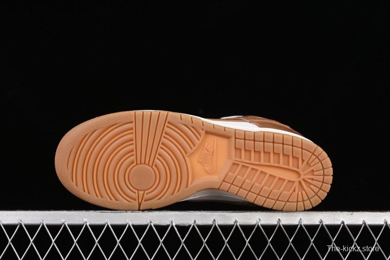 Nike Dunk Low LX SB Casual Skate Shoes in Brown Ostrich - FJ2260-001