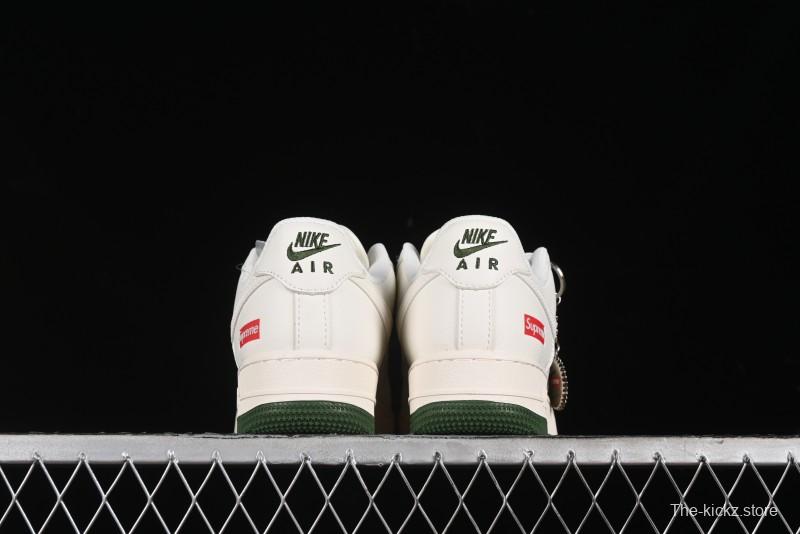 Nike Air Force 1 '07 Low Supreme Casual Sneakers in Beige Red Green - XZ6188-009