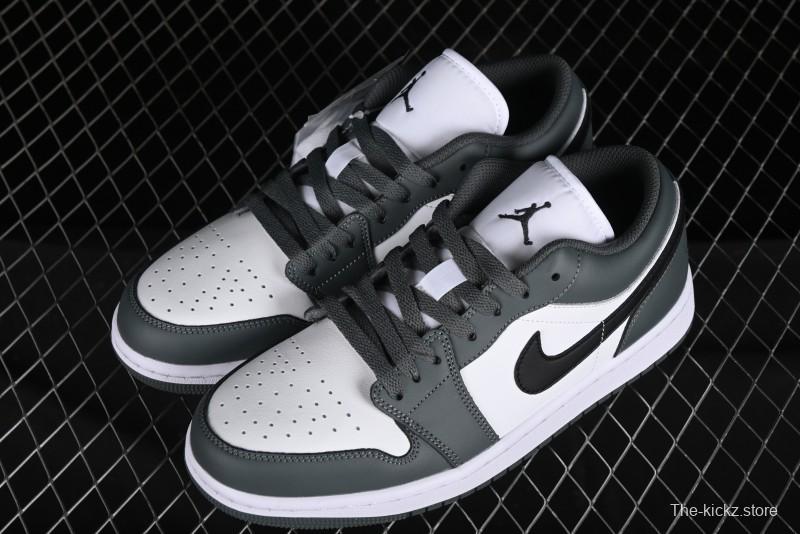 Nike Air Jordan 1 Low AJ1 Black Grey Low-Top Lifestyle Basketball Shoes - 553560-152