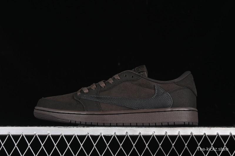 Nike Travis Scott x Air Jordan 1 Low OG AJ1 Collaboration Reverse Swoosh Sneakers - DM7866-202