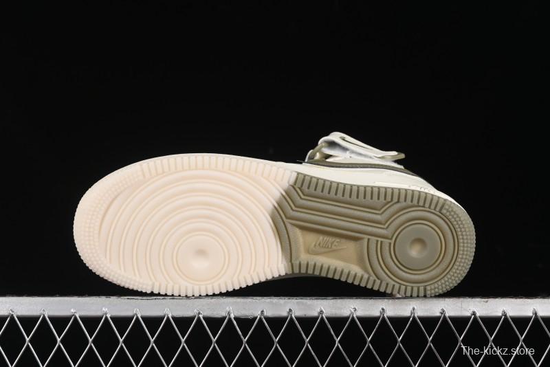 Nike Air Force 1 '07 Mid Military Green Dual-Color Sole Starlight Retro Sneakers - XL0236-231