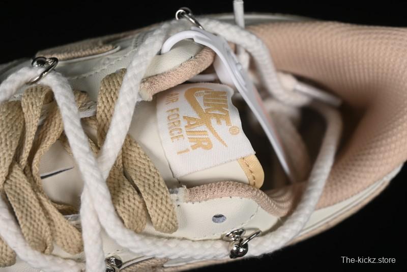 Nike Air Force 1 Low x Capybara "Pearl Girl" Casual Sneakers with Lace-Up Design - LV0506-505