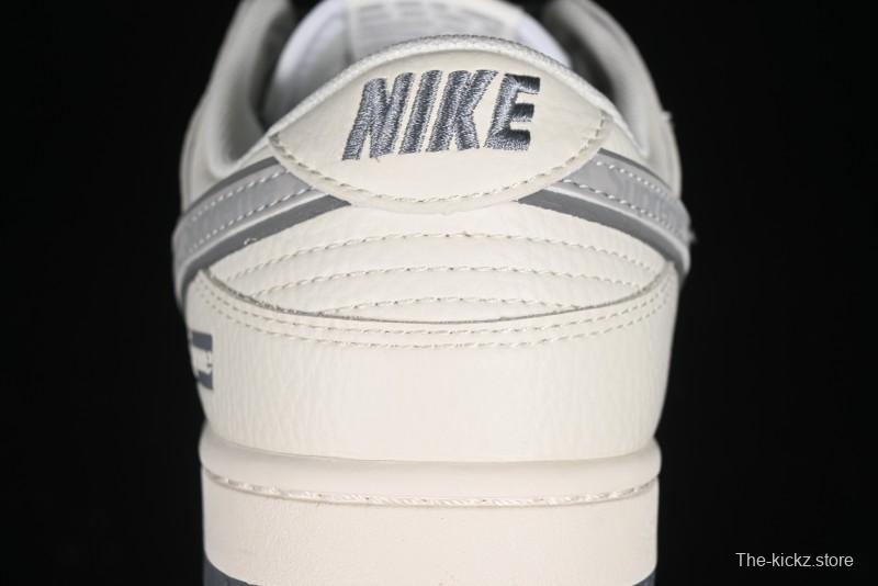 Nike SB Dunk Low Supreme Collaboration - Beige Grey Pig Anniversary High-End Custom Low-Top Casual Skate Shoes - XX2025-188