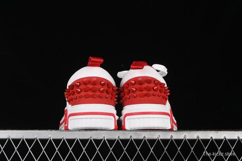 Christian Louboutin Astroloubi Comfortable Fashion Low-Top Sneakers White Red - X.D4