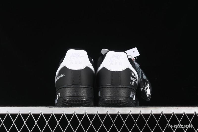 Nike Air Force 1 '07 Low Graffiti White Black Casual Sneakers - CW2288-017