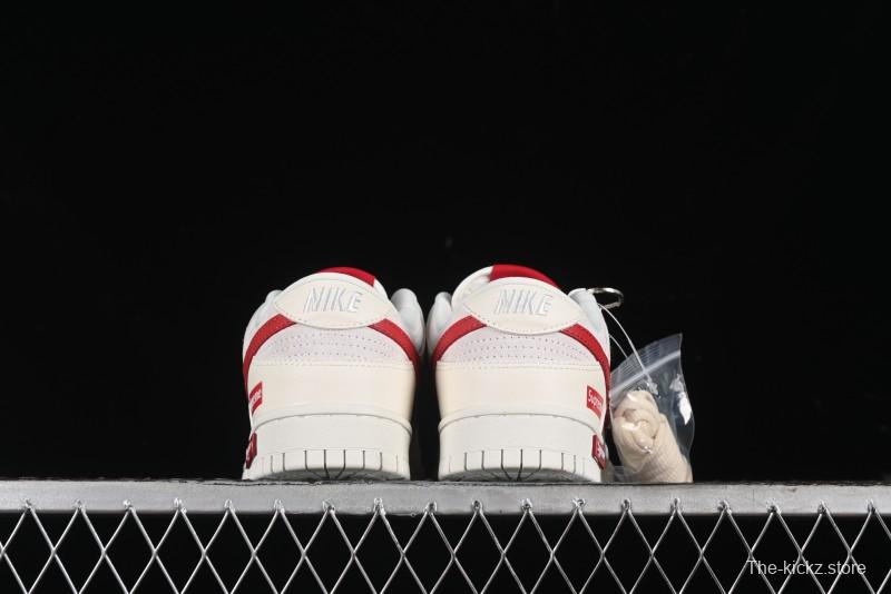 Nike SB Dunk Low Supreme Collaboration - Anniversary Edition Customized Low-Top Casual Skate Shoes - KK1333-002