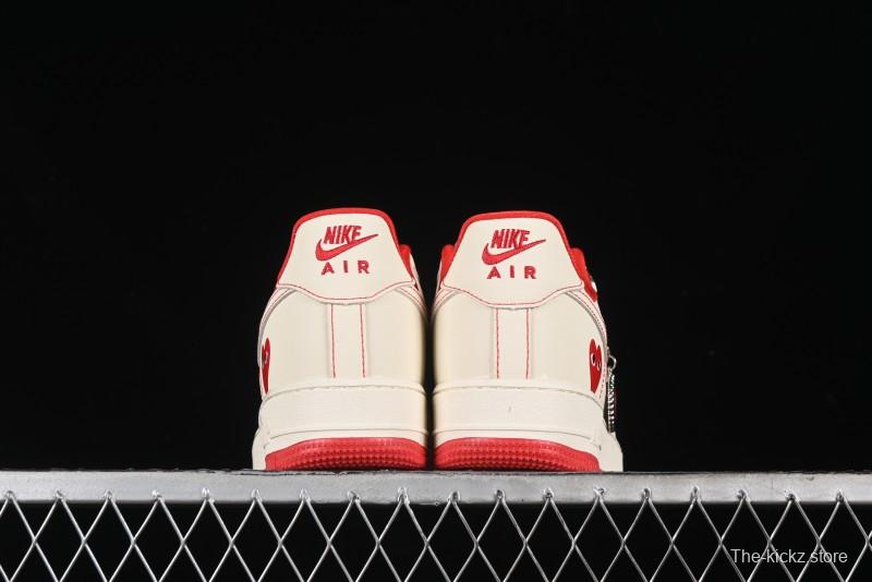 Nike Air Force 1 '07 Low Comme des Garcons Collaboration - Off-White Red Line Low-Top Casual Sneakers - KK3333-001