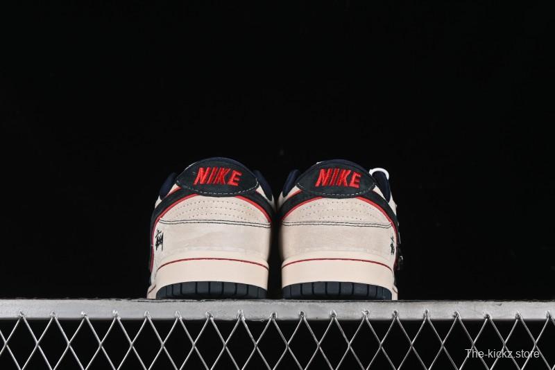 Nike SB Dunk Low Stussy Collaboration - Anniversary High-End Custom Low-Top Casual Skate Shoes - DQ1098-520