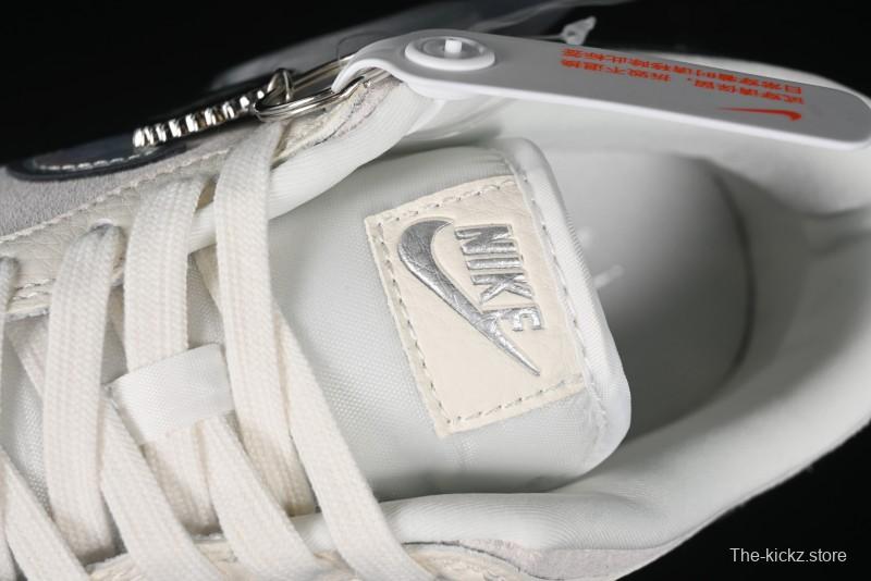 Nike SB Dunk Low Supreme x Stussy Triple Collaboration - Beige Silver Swoosh Anniversary Custom Low-Top Casual Skate Shoes - KK1333-005