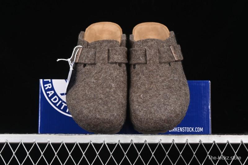 Birkenstock Half-Fur Slide Sandals with Wool Lining - G.D4
