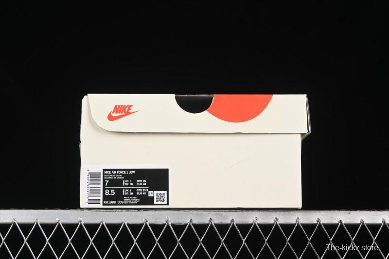 Nike Air Force 1 '07 Low Supreme Casual Sneakers in White-Blue Shadow - KK1988-009