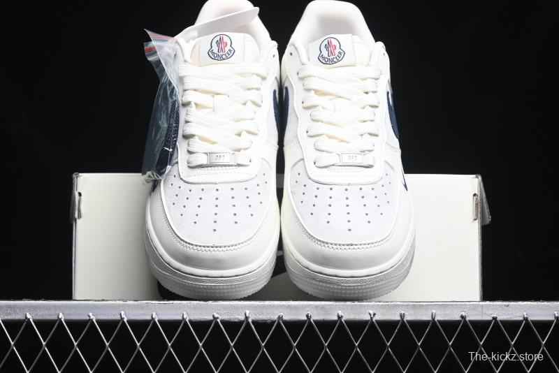 Nike Air Force 1 '07 Low Moncler Collaboration - Light Blue & Pigment Dyed Two-Tone Low-Top Casual Sneakers - CH6336-512