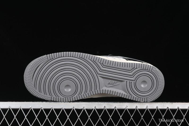 Nike Air Force 1 '07 Low Stussy Collaboration - Black Grey Casual Sneakers - XZ3328-566