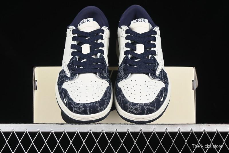 Nike Travis Scott x Fragment Design x Air Jordan 1 Low OG SP AJ1 Retro Sneakers - CH6336-017