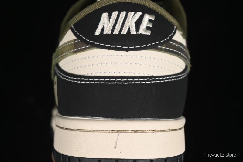 Nike SB Dunk Low Bape Collaboration - Patchwork Camouflage Anniversary Custom Low-Top Casual Sneakers - CH6336-229