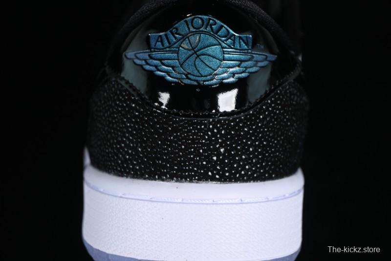 Nike Air Jordan 1 Low Golf AJ1 Golf Shoes with Laser Leather Black Double Hook - FZ4159-100