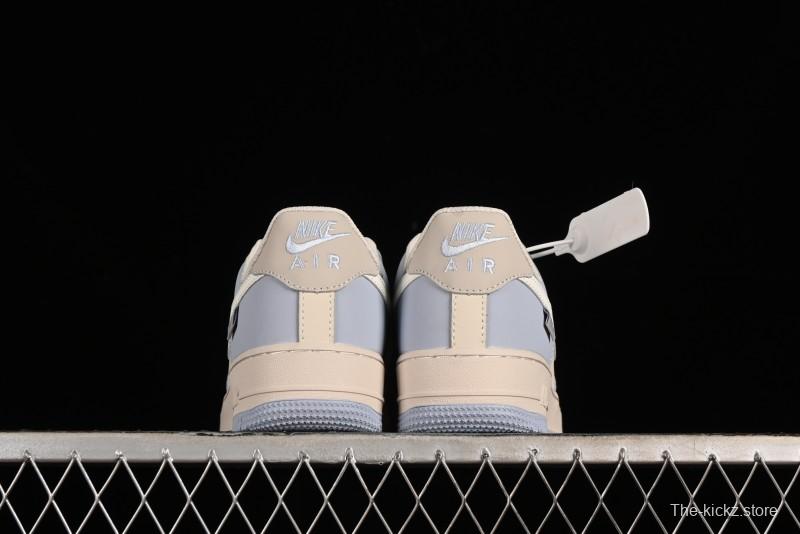 Nike Air Force 1 '07 Low Casual Sneakers in Ancient Blue with Full-Length Honeycomb Air Cushion - DB3301-199