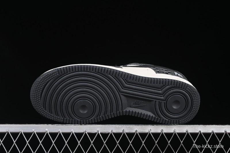 Nike Air Force 1 '07 Low MLB Collaboration Dark Checkered Beige Low-Top Casual Sneakers - DF0188-038