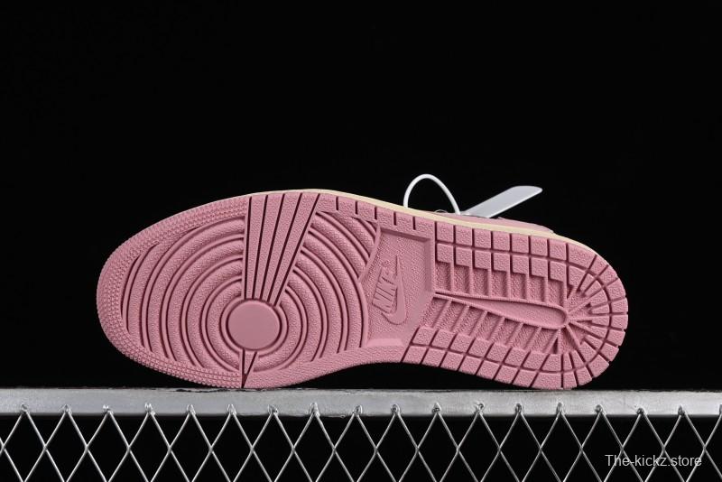 Nike Travis Scott x Air Jordan 1 Low OG AJ1 Reverse Swoosh Sneakers - DZ4137-206