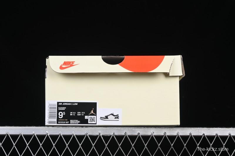 Nike Air Jordan 1 Low AJ1 Stussy White Black Leather Retro Basketball Shoes - XX3318-507