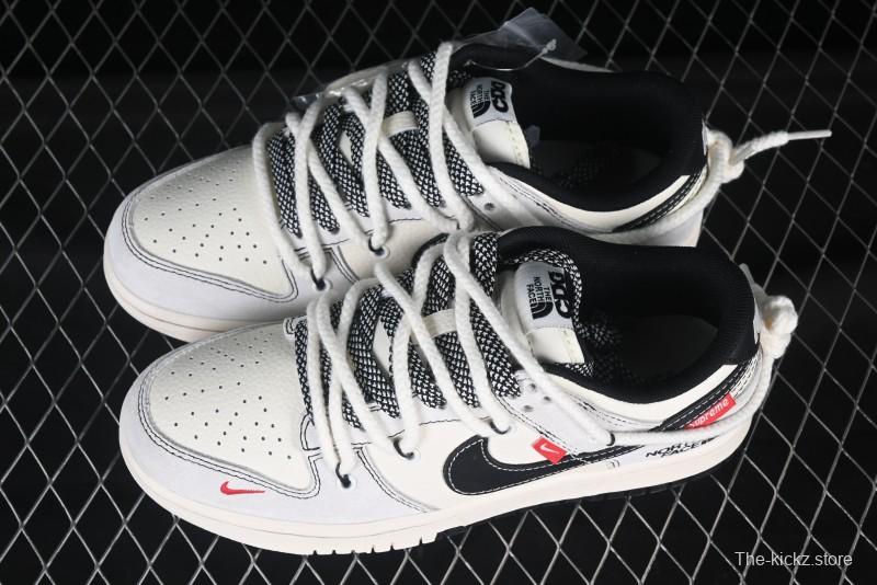 Nike SB Dunk Low The North Face x Supreme Triple Collaboration Strap Pig VIII Black Hook Anniversary High-End Custom Low-Top Casual Skate Shoes - YC5066-231